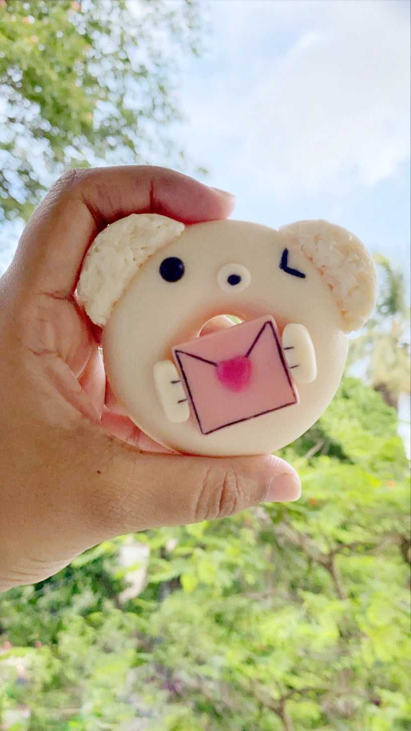 Polar Bear With Love Letter Donut Soap