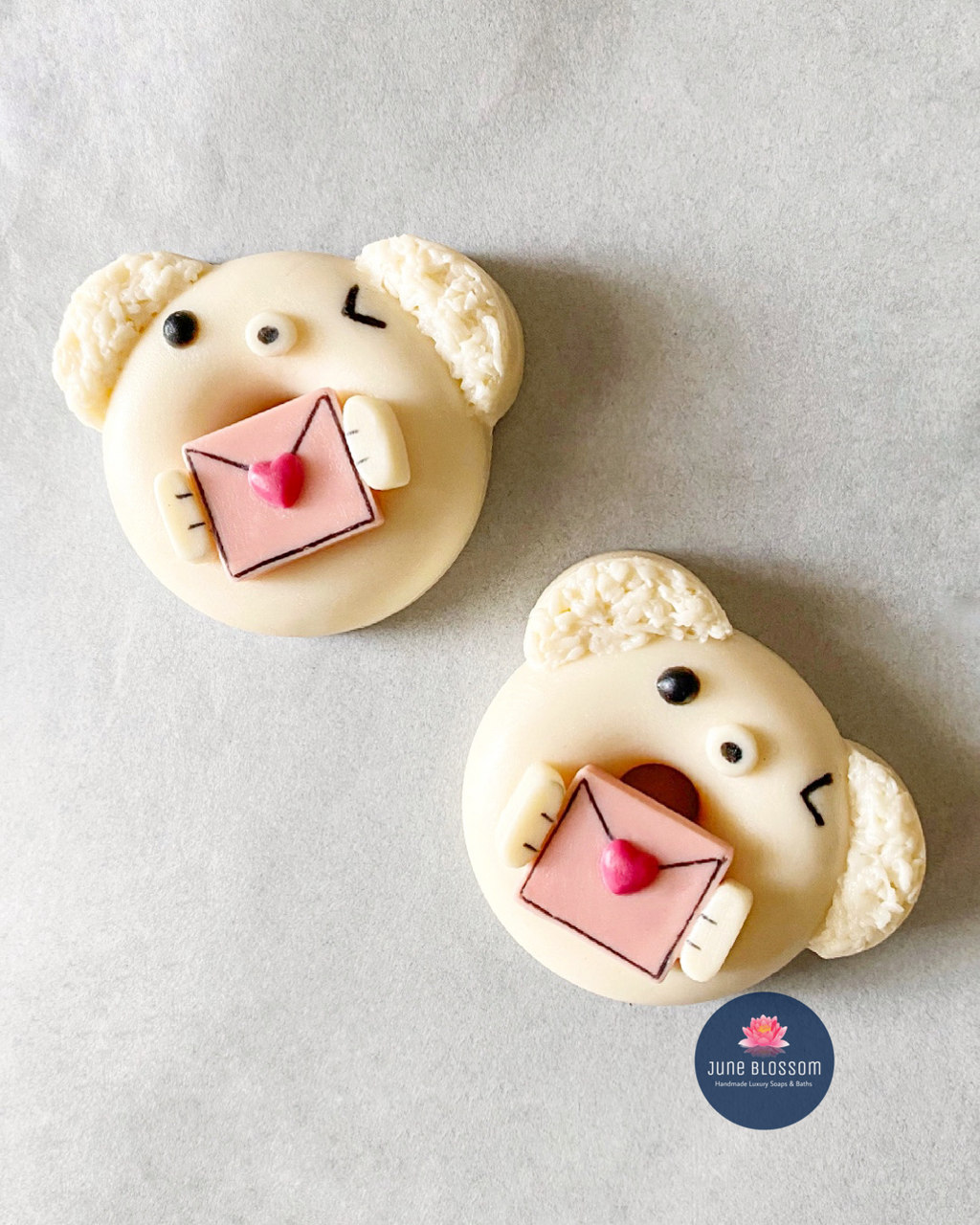 Polar Bear With Love Letter Donut Soap