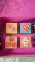 Four Petit Floral Cake Soap
